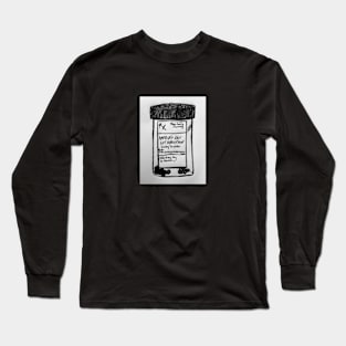 Grit Lit Addiction Pill Bottle Long Sleeve T-Shirt